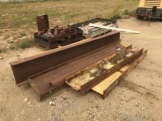 Lot of Assorted I-Beam, Angle Iron, Door Frames, etc.