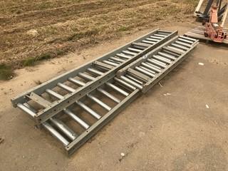 Lot of (3) 10' Roller Conveyor and (1) 6' Roller Conveyor