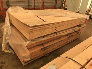 Lot of Asst. 1/2" X 4' X 8' Plywood and 3/4" X 4' X 8' (Approx. 45 pcs)