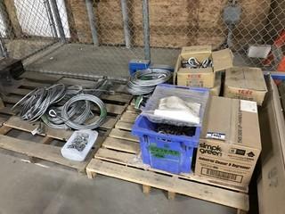 Lot of (3) Pallets of Asst. Clevices, Cable, etc.