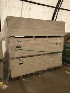 Lot of Carvel Natural II 5/8" X 4' X 8' Wrapped Drywall (Approx. 110 Sheets)