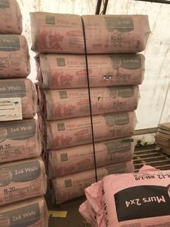 Lot of Approx. (35) Pink 2'X4' R-12 Batt Insulation