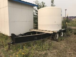 T/A Yard Trailer w/ Pintle Hitch, 100" Working Deck, Poly Tank, Yard Spray Bars, Dayton Wheels, etc.