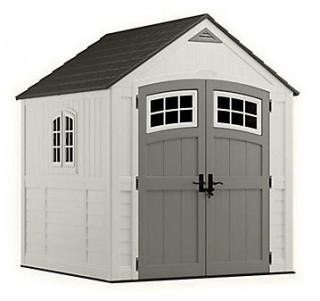 Suncast Cascade 7 ft. 3-inch x 7 ft. 4.5-inch Resin Storage Shed
