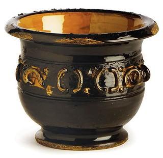 Napa Home & Garden Lorenzo 8.5-inch Italian Ceramic Cachepot - Antique Black