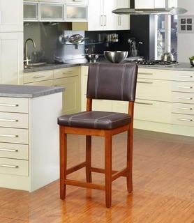 Linon Home D?cor Products Counter Stool (0210VBRN121-01-KD) - Dark Brown