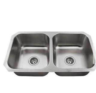 MR Direct Stainless Steel 32 x 19 Double Basin Undermount Kitchen Sink (MRDR1775)