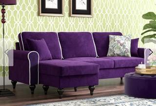 Ester Reversible Sectional - Purple