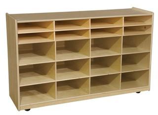 Wood Designs 20 Compartment Cubby with Casters (WDN1947)