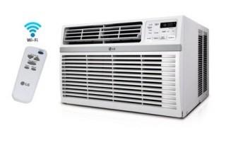 LG 10,000 BTU Window Smart (Wi-Fi) Air Conditioner with Remote, ENERGY STAR LW1017ERSM