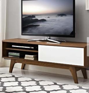 Corrigan Studio Chew Stoke 48 TV Stand" (CSTD7360) - walnut/wht