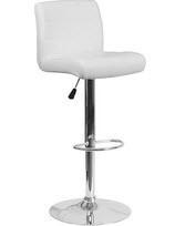 Wade Logan Cavanaville Adjustable Height Swivel Bar Stool (WDLN2589_23840349) - Wht - set of 2