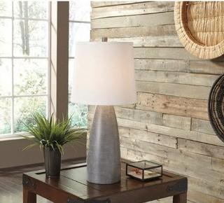 Signature - Shavontae Gray 28 Inch Poly Table Lamps - L243004 - set of 2 lamps