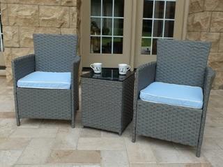 Red Barrel Studio Rockleigh 3 Piece Conversation Set with Cushions (RBRS8646_22795382) - Grey