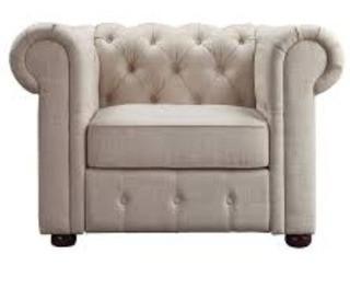 Alton - UPH Tufted Arm Chair - SB1-1- Beige