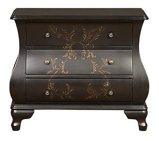 Blk Hand Painted - Bombay Chest - DS-P017071 - Small Damage to corner