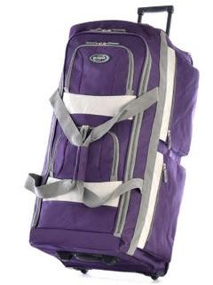 Olympia - 8 pocket Rolling Duffel - Purple