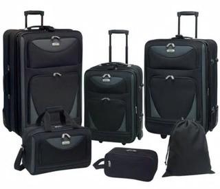 Travelers Club - Skyview Collection - 6pc EVA Expandable Set - Red - 28", 24", 20", 16" Shoebag, 16" Totebag, 11" travel Kit