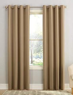 Sun Zero Energy Efficient Curtain Panel 40"x84" (STN CAM) - Taupe / 3 pcs