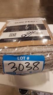 Sun Zero Lichtenberg Grommet Curtain Panel - Gray / Caramel 2 pcs 50"x95"