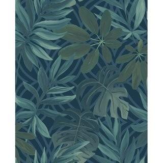 Brewster Home Fashions Moonlight Nocturnum Leaf 33' x 20.5 Wallpaper Roll (BZH9462_22443019) - Maroon