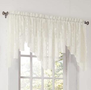 No. 918 Rod Pocket Curtain Valance Ivory Alison - 2pcs