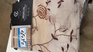 Victoria Classics Home Embroidery Panel w Valance & Backing - 55"x90"+18" / 2 Pieces