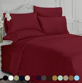 Swift Home Premiere 1800 Collection 6 pcs Sheet Set - Queen / Burgundy