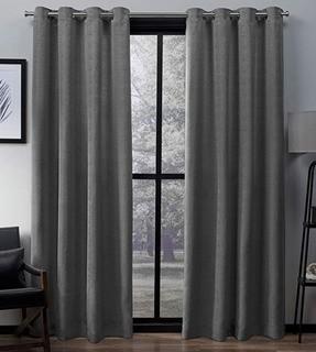 Exlusive Home Virenze Grommet Curtain Panel (eh8248-06) - 54"x63" - 2 pcs Taupe