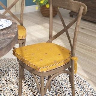 August Grove Tailored Dining Chair Cushion (AGGR6299_22235711) - Red