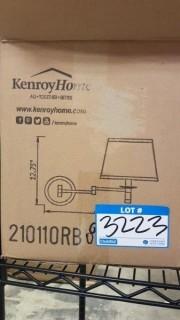 Kenroy Home Lighitng Black Swing Arm Lamp w Golden Yellow Shade (210110RB)