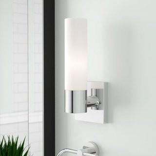 Zipcode Design Kneeland 1-Light Drum/Cylinder Shade Bath Sconce (ZPCD6022_27043260) - Brushed Nickel