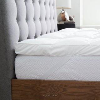 Lucid 3 Down Alternative Mattress Topper" (LSPA1027_14622759) - Queen