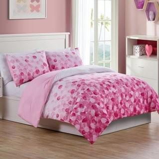 Harriet Bee Sheahan 3 Piece Comforter Set (HRBE3712) - Pink / 76"x86" Comforter