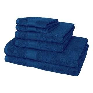 Latitude Run 6 Piece 100% Cotton Towel Set (LTDR8191_23074020) - Navy