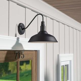 Laurel Foundry Modern Farmhouse Aurelia 1-Light Outdoor Barn Light (LRFY4242_28320457) - Galvanized