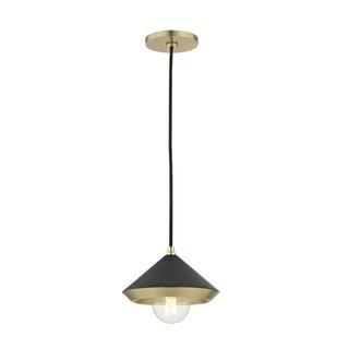 Brayden Studio Glendale Heights 1-Light Mini Pendant (BYST5501_23264428_23264431_23264430) - Aged Brass
