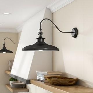 Laurel Foundry Modern Farmhouse Spartansburg 1-Light Wall Sconce (LFMF2535) - Black