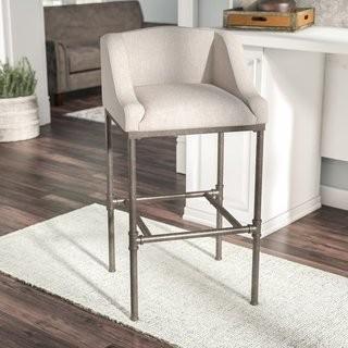 Laurel Foundry Modern Farmhouse Taube 26 Bar Stool (LFMF2868) - Silver Finish
