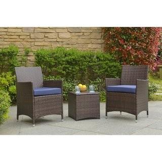 Wrought Studio Minden 3 Piece Conversation Set with Cushions (VRKG1091_21118861)