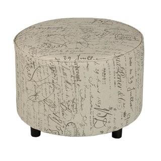 Cortesi Home Shakespeare Script Ottoman (CRTH1067)
