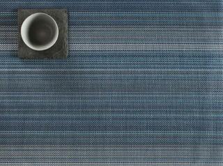 Chilewich Multi Stripe Rectangle Placemat - Chambray (100346-006)