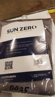 Sunzero Curtain Panel Grey w Embroidery 52"x63" (52 63 FRT ALC)