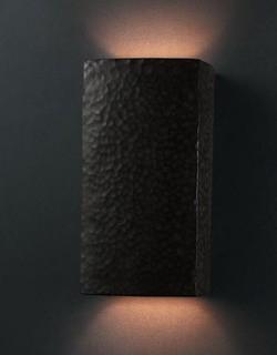 Justice Design - 0915 - Small Rectangle Open Top and Bottom Sconce (CER-0915-CRB)