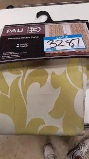 Dainty Home Pali Decorative Window Curtain - 55x84" / Green / Taupe Patterned Design