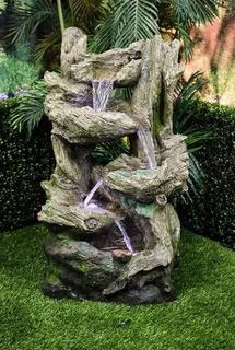 Alpine Fiberglass Tiered Flowing Fountain (ACO203511011992) - 9"L x 7"W x 14"H