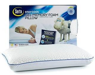Serta Gel Memory Foam Stay Cool Dui Pillow - King / Classic Shape
