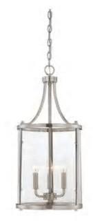 Penrose 3 Light Small Foyer Lantern - Polished Nickel