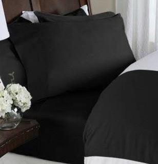 1800 Series Luxurious Sheet Set 6 - Piece - Full / Black