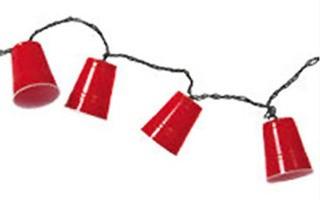 Lawn & Garden International 20 Battery Power Operated Red Cup Lights